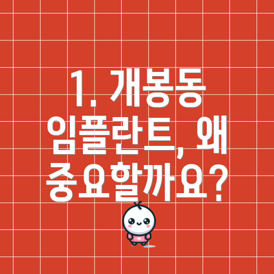 1. 개봉동 임플란트, 왜 중요할까요?