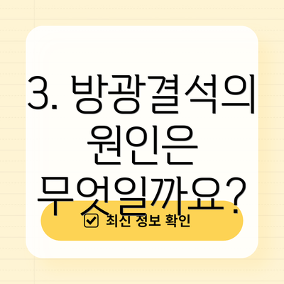 3. 방광결석의 원인은 무엇일까요?