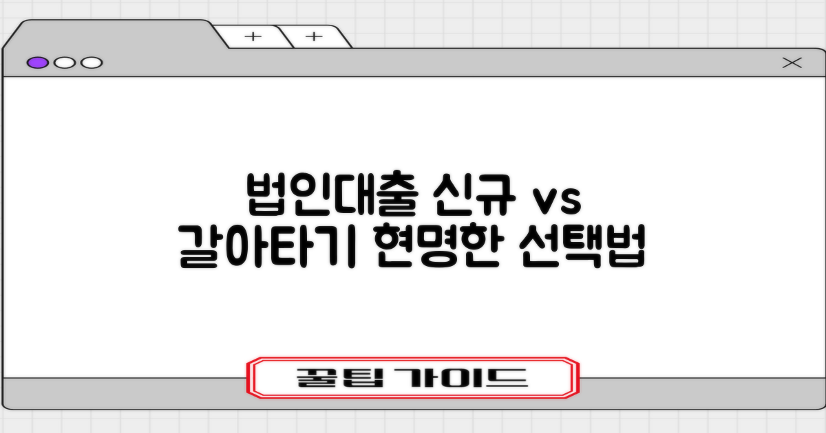 법인사업자 대출, 신규 vs 갈아타기: 현명한 선택 가이드