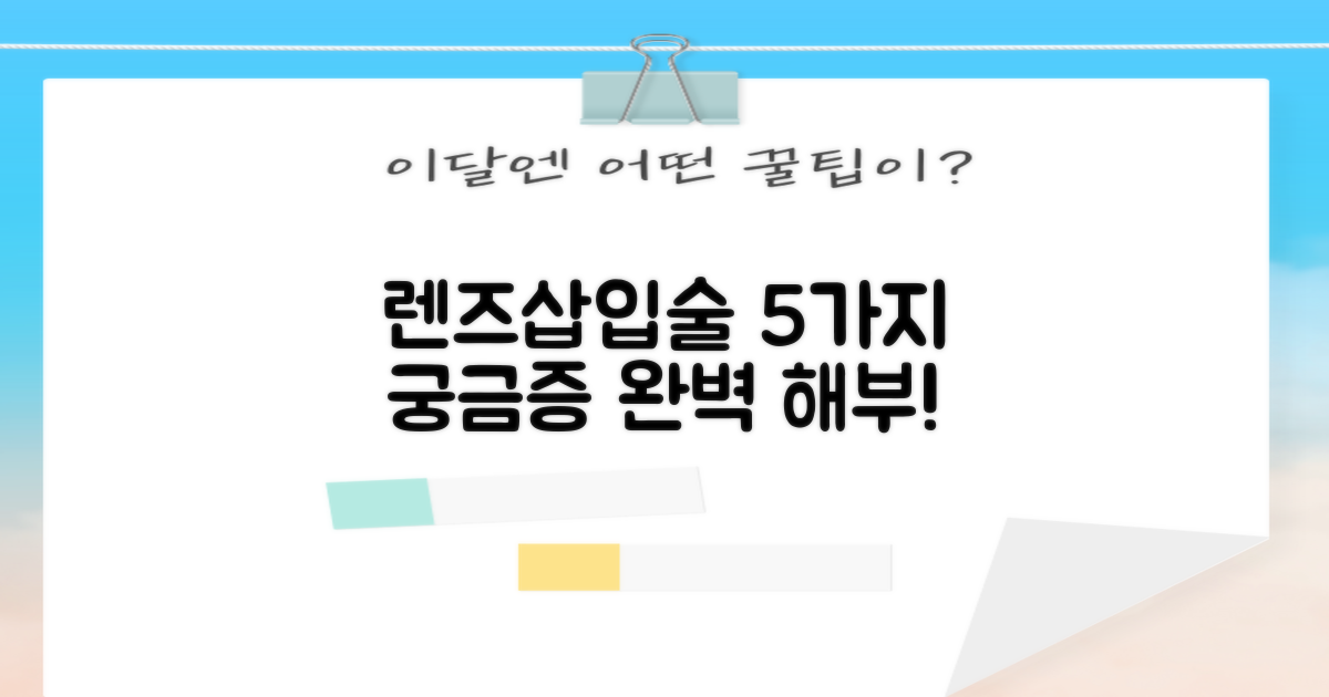 렌즈삽입술, 5가지 궁금증 완벽 해부