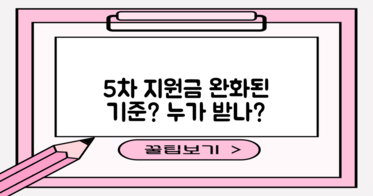 기존 대비 완화된 기준? 5차 재난지원금, 누가 받을 수 있나?